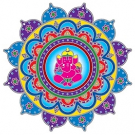 Decorative window sticker Ganesh hindu god