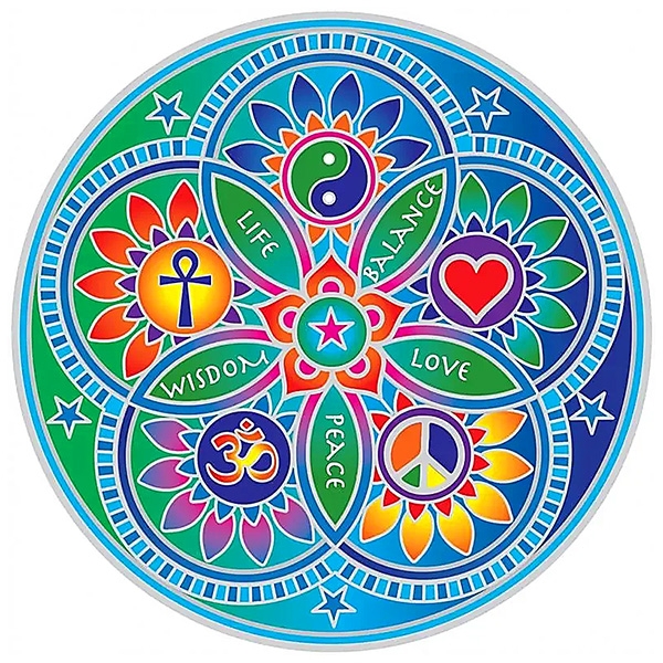 Decorative window sticker Living energies Mandala