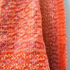 Indian handcrafted bed cover brown and maroon