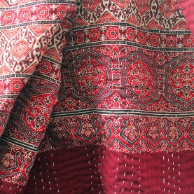 Couvre-lit indien en coton Kantha