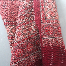 Couvre-lit indien Kantha artisanal