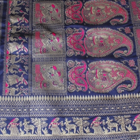 Indian saree Blue and pink