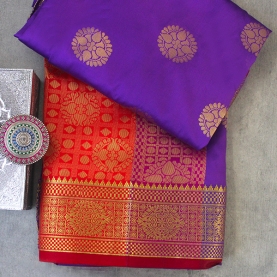 Saree indien complet satiné