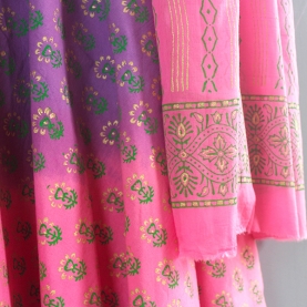 Jupe indienne en coton Sanganeri