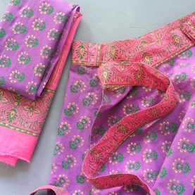 Jupe indienne rose et violette