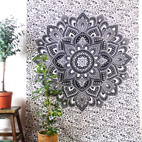 Indian cotton wall hanging Lotus