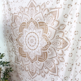 Indian cotton wall hanging Lotus