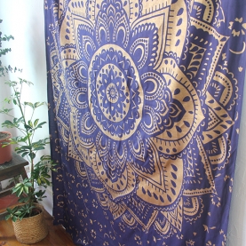 Indian cotton wall hanging Lotus