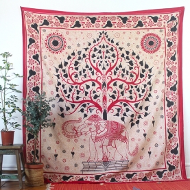 Indian cotton wall hanging Tree of life