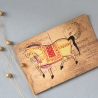 Indian ancient postcard Horse painting