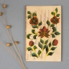 Indian ancient postcard Flowers painting