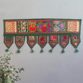 Toran décoration indienne pour porte Patchwork