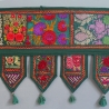 Indian cotton vaner wall Toran patchwork green