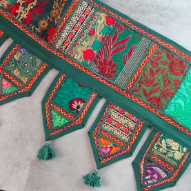 Toran décoration indienne pour porte Patchwork