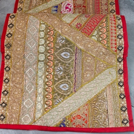 Tissu mural indien patchwork Zari