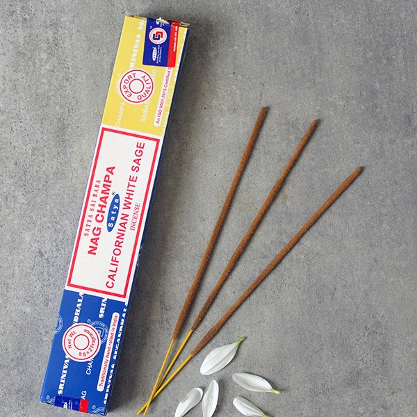 Indian Incense sticks Nag Champa & White sage 15g
