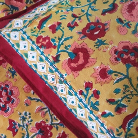 Indian handcrafted bedsheet + pillow