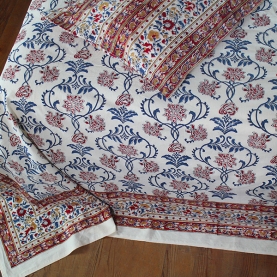 Indian printed bedsheet + pillow