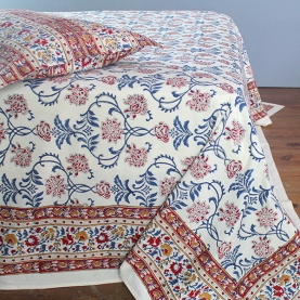 Indian printed bedsheet + pillow
