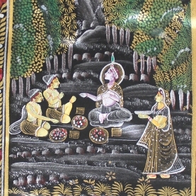Peinture miniature indienne Krishna