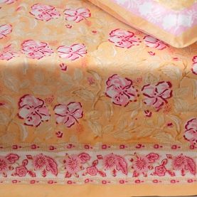 Indian printed bedsheet + pillow