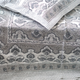 Indian printed bedcover + pillow