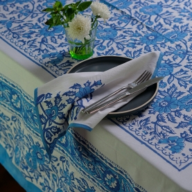 Indian printed tablecloth with napkins