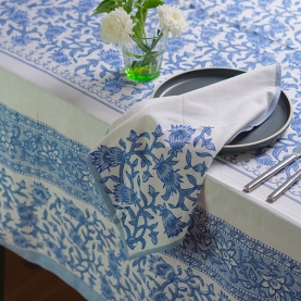 Nappe indienne en coton avec serviettes