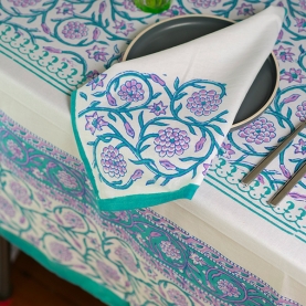 Indian cotton tablecloth with napkins