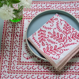 Indian cotton table mat + napkins