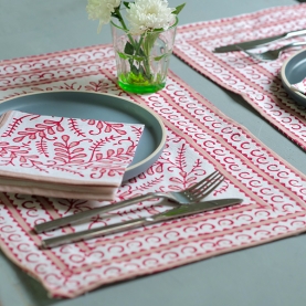 Indian printed table mats + napkins