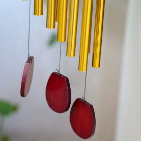 Wooden and golden Wind chime