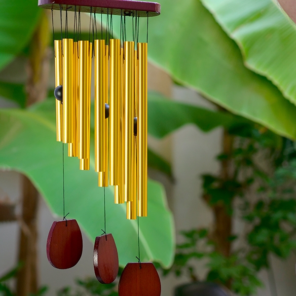 Carillon éolien en bois et alu 12 tubes