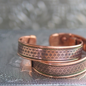 Indian bracelets copper Flower of life
