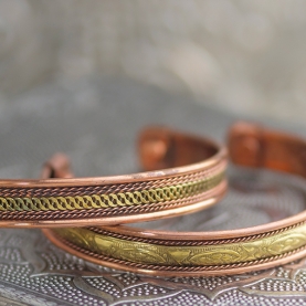 Bracelets indiens en cuivre magnétique
