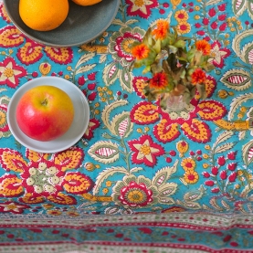 Indian printed cotton table cover