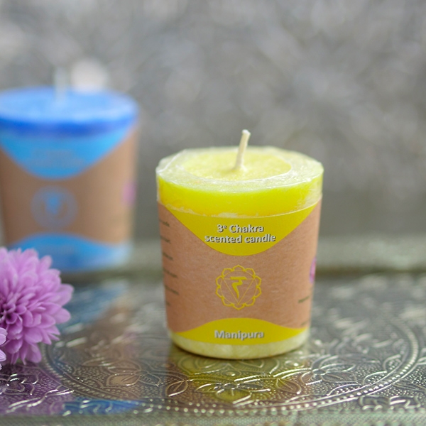Indonesian scented candle 3rd chakra Manipura