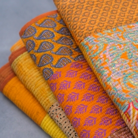 Couvre-lit indien en coton patchwork