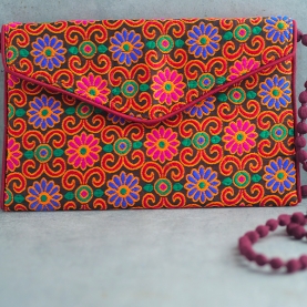 Pochette indienne artisanale