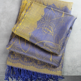Indian cotton scarf flowers design