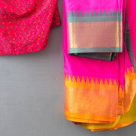 Saree indien complet satiné