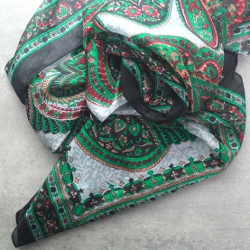 Indian printed silk scarf