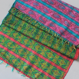 Indian handcrafted silk table runner