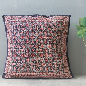 Indian cushion cover Kantha black L41