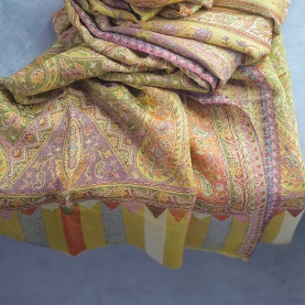 Indian embroidered cotton scarf