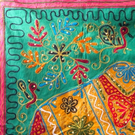 Tissu mural indien artisanal en coton