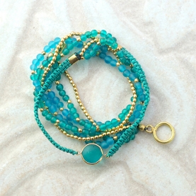 Indian bracelet and necklace 2 in 1 with blue beads