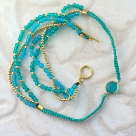 Indian necklace with blue beads