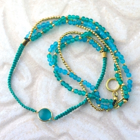 Bracelet indien avec perles en verre