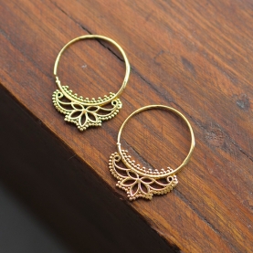 Indian earrings golden ethnic jewel